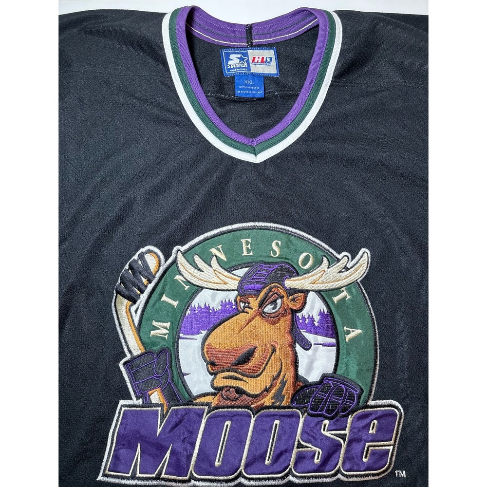 Vintage Rare NHL Minnesota Moose Starter Hockey Jersey Men's Size 2XL
